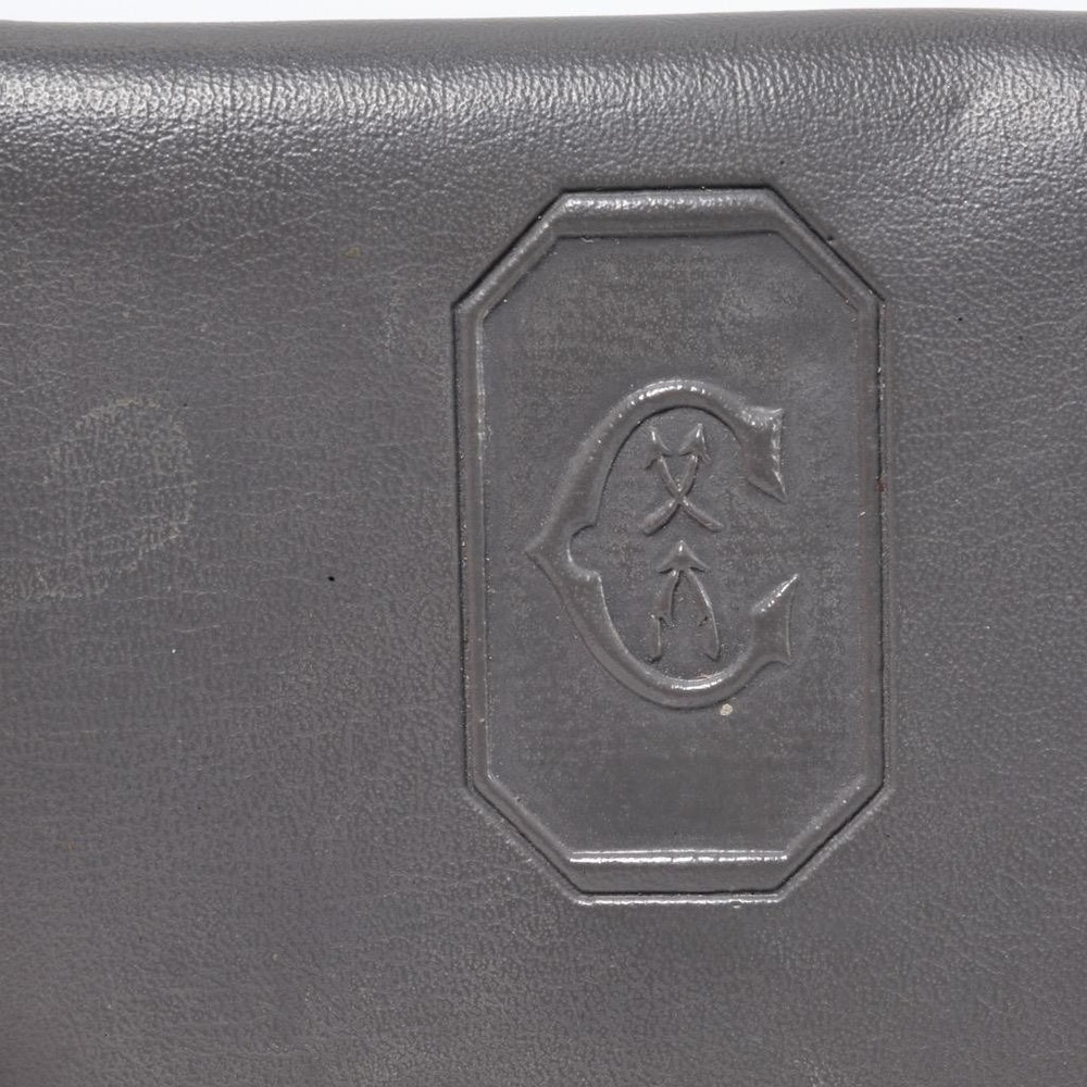 Vintage Grey Leather Philippe Charriol Small Wallet Coin Purse W/ Button Pocket - Picture 2 of 6
